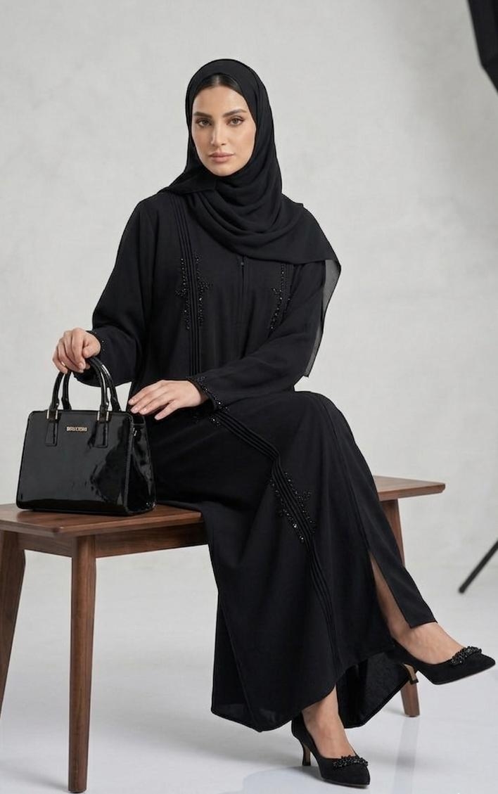 AL Ifrah Beaded Detail Abaya