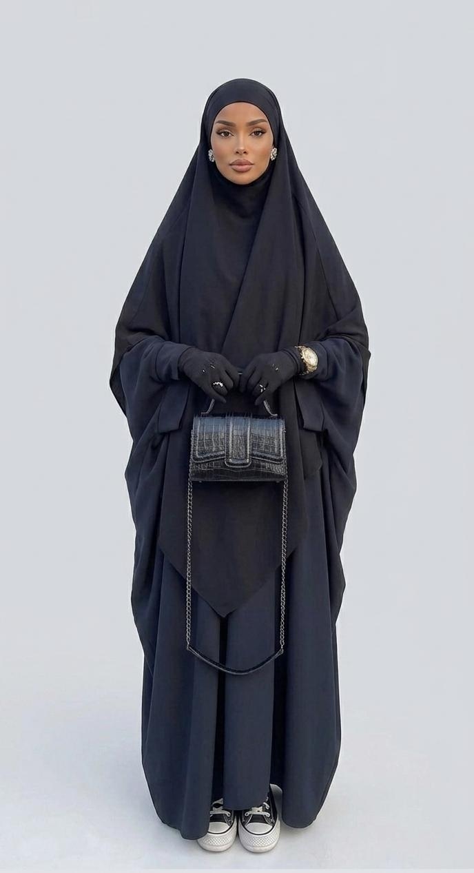 The Noir Saltanah Abaya Set