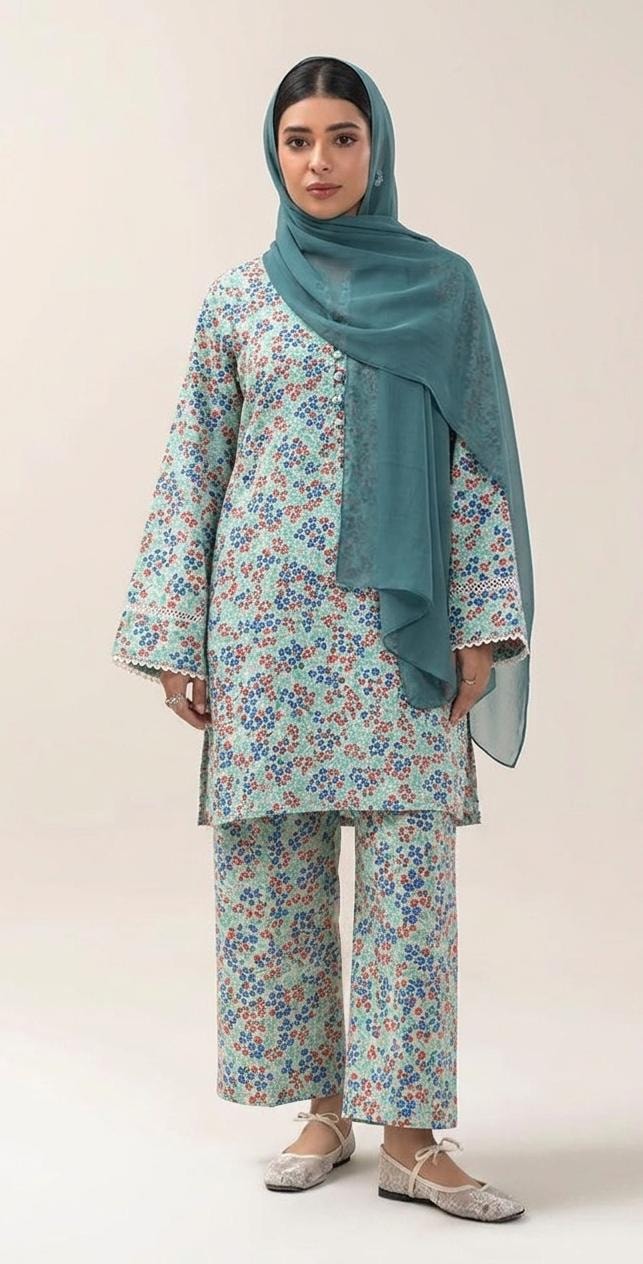 Aqua Blossom Serenity Cord Set