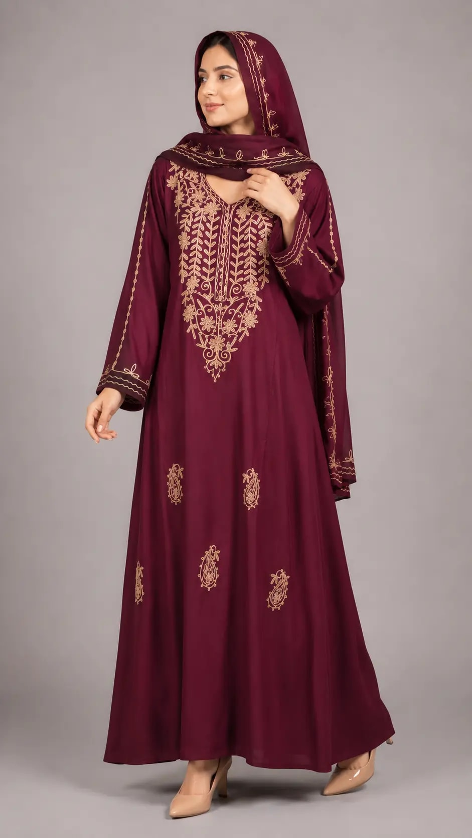 The "Ruby" Modest Maxi Dress