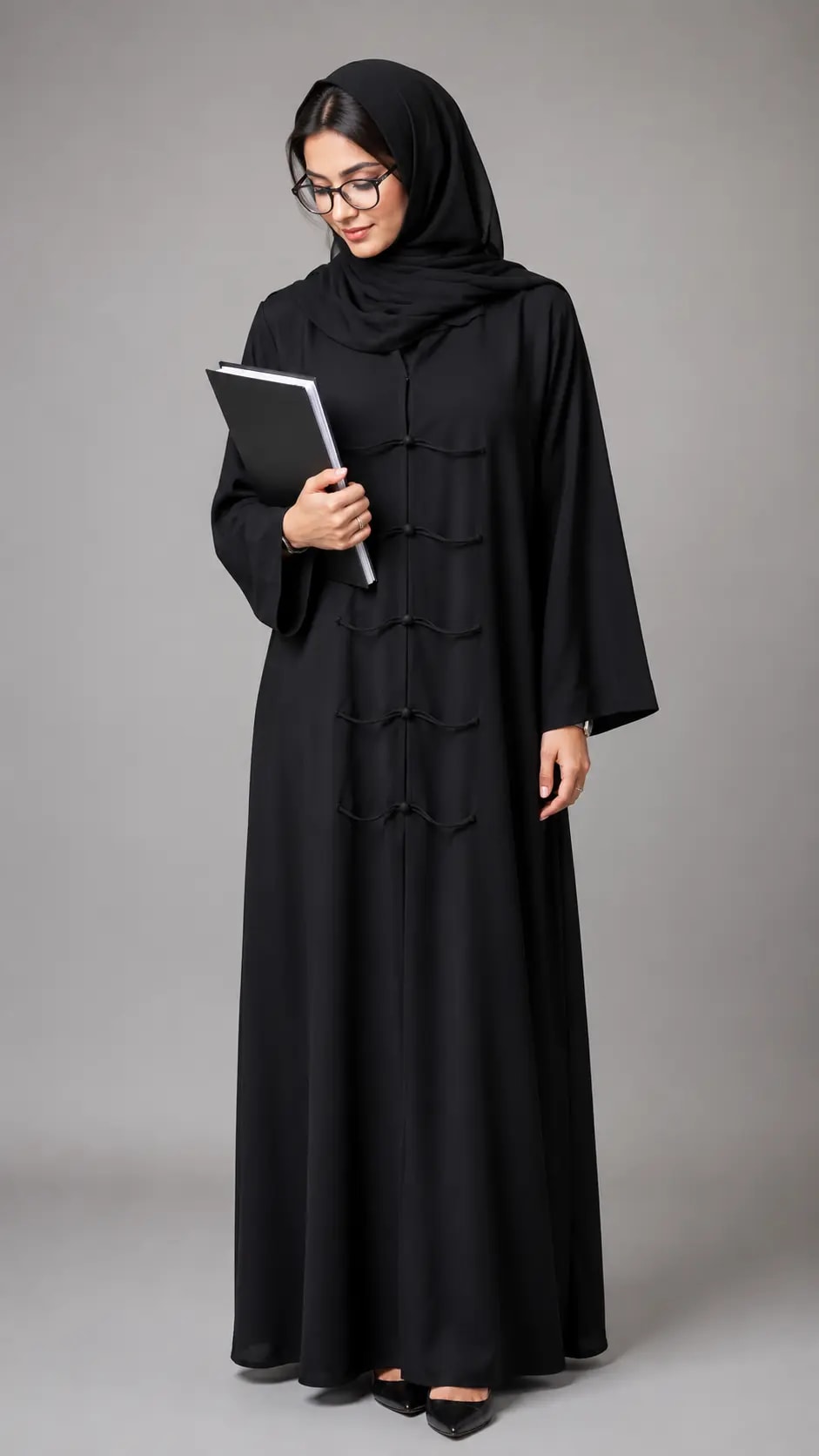 The Black Noor Classic Abaya
