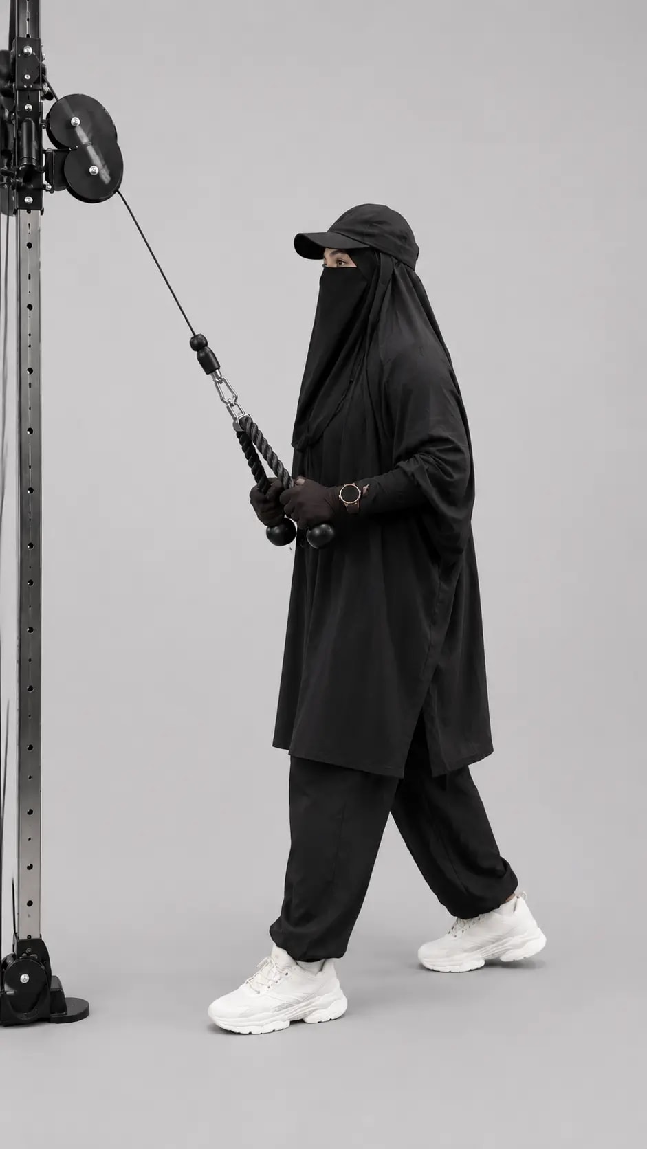 Modest 2 Pc Activewear Set – Black