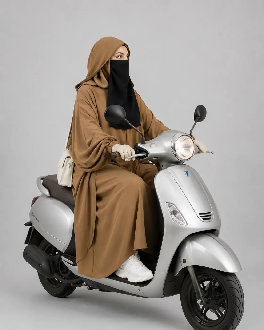 Hoodie Abaya Cord Set – Mocha Brown