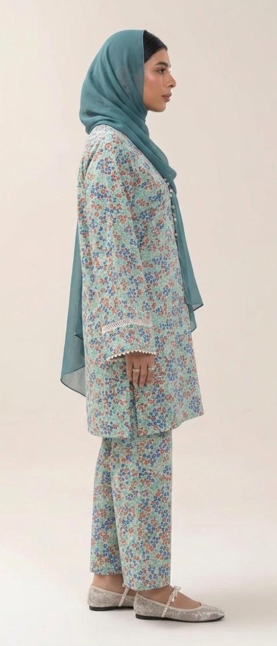 Aqua Blossom Serenity Cord Set