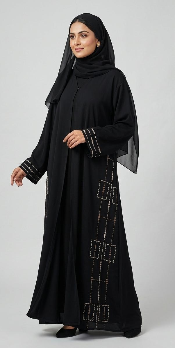 AL Zara Geometric Abaya