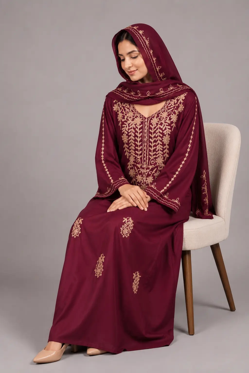 The "Ruby" Modest Maxi Dress