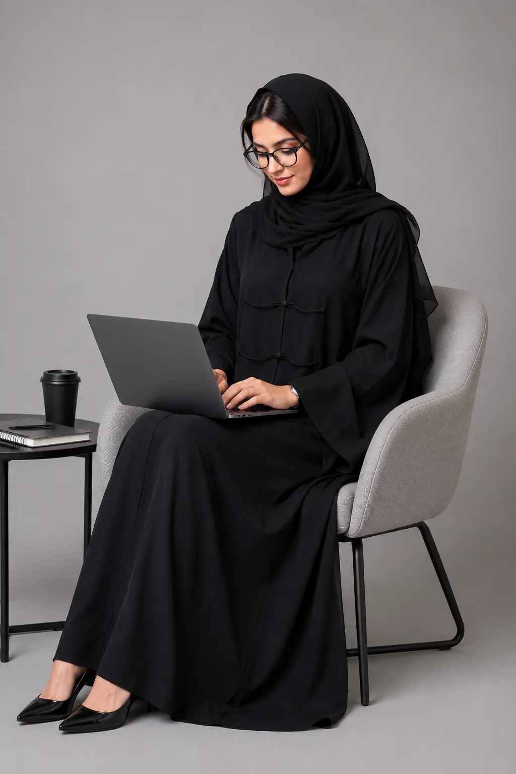 The Black Noor Classic Abaya