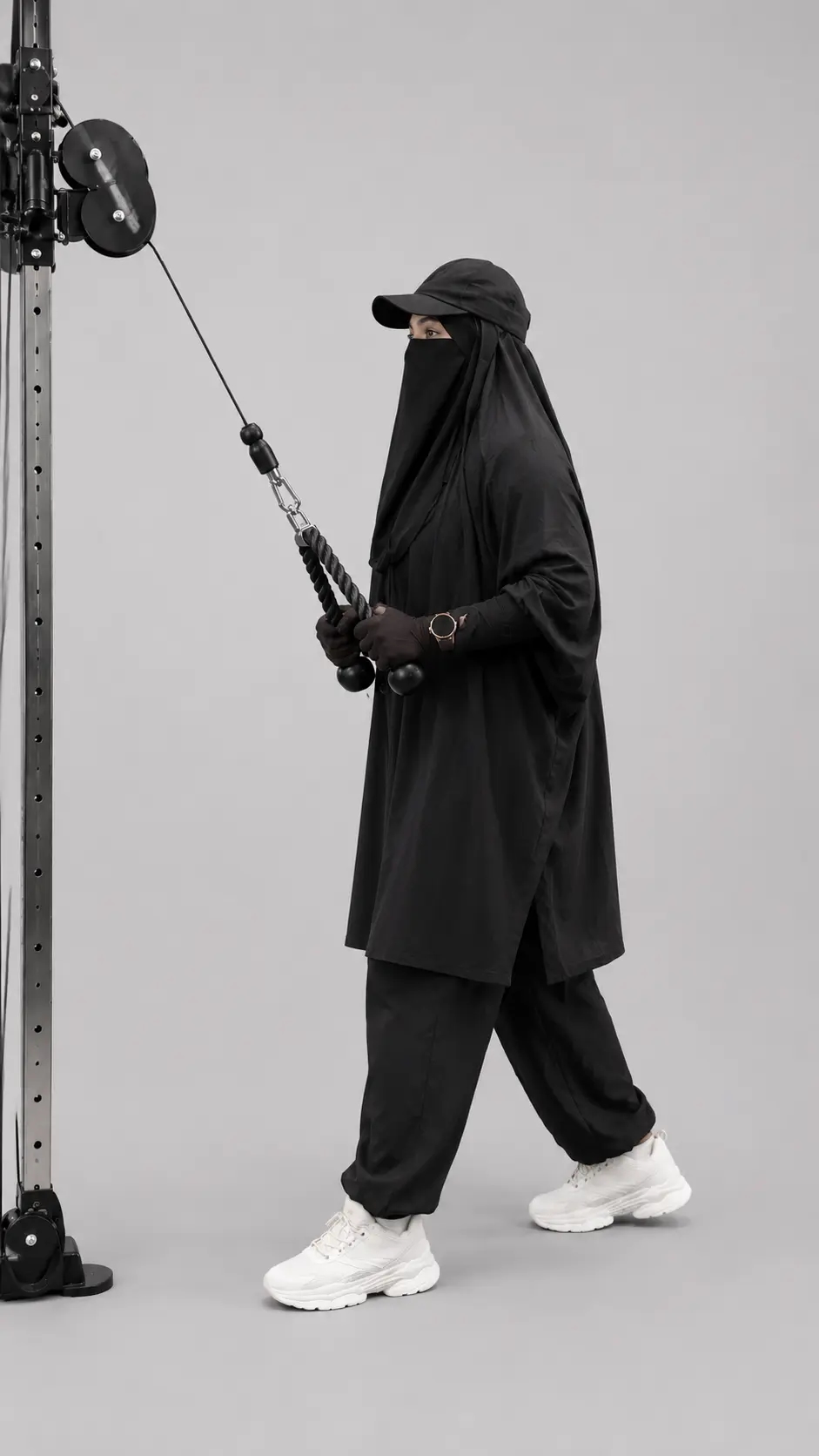 Modest 2 Pc Activewear Set – Black